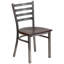 Ensemble de 2 chaises de restaurant en métal enduites de dossier transparent-765669505