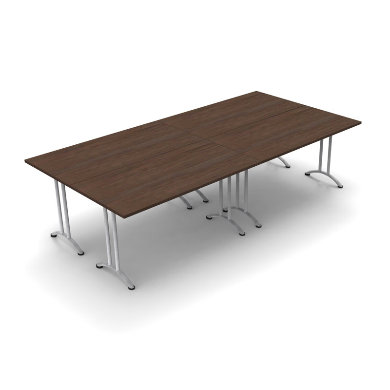 Tables de réunion pour 10 personnes complètes, Marron foncé