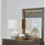 Miroir, aucun assemblage requis, finition noyer sablé