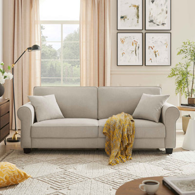 Reva 218.9Cm Rolled Arms Sofa