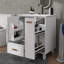 Meuble-lavabo 24 po avec lavabo, armoire de salle de bain avec tablette de porte, tiroir profond, panier coulissant à 2 niveaux-1110717515