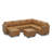 Colusa Faux Leather 7 Seats  U Shaped Free Combination Memory Foam Modular Sofa Storage Sectional Couch With A Movable Ottoman for living room-833417691