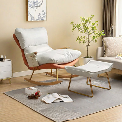 Chaise berçante réglable avec coussin amovible