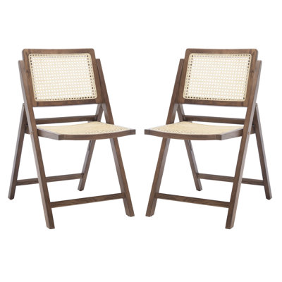 Safavieh Couture Desiree Rattan Patio Folding Chair Set of 2