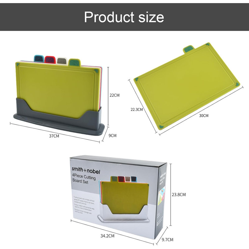 4pcs Food Grade PP Chopping Cutting Boards