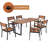 Ananda 6 - Person Acacia Patio Dining Set with Rectangular Table