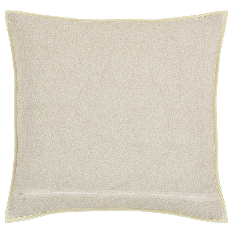 Amina Rose Bouquet Cotton Euro Sham with Gold Pinstripe