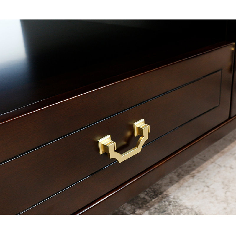Solid wood new Chinese TV cabinet