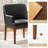 Stanley 24.5"W Mid-Century Modern Leather Dining Chair Set with Solid Wood Legs-887745017-887744996