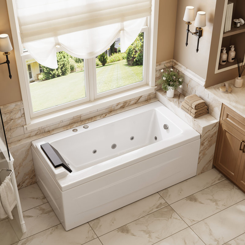 Baignoire tourbillon 59 "avec drain à droite, Oui