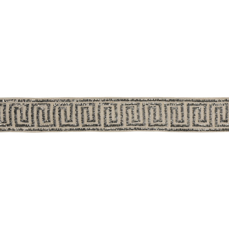 Delphi Beaded Tape, Mercury on Natural