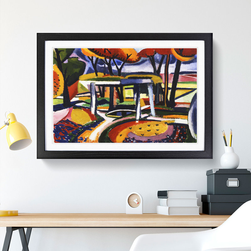 Forest Landscape by Henry Lyman Sayen - Framed Print, Black Framed, 27cm H x 36cm W x 2cm D