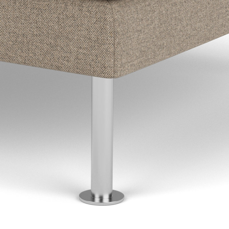 Firhoj Square Ottoman, Beige Gray