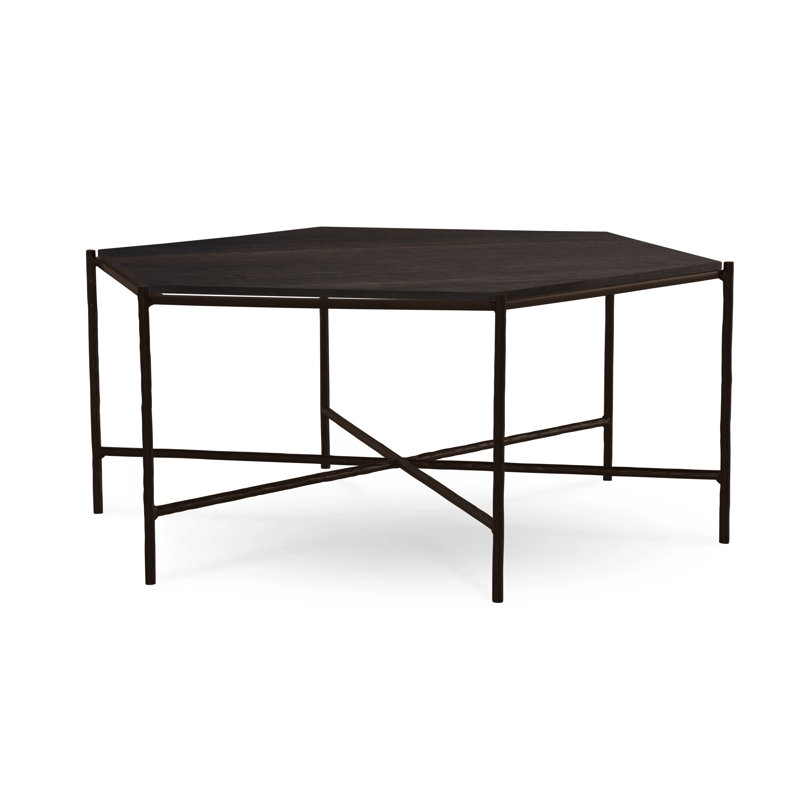 Table basse Athena, Noir texturé, Corbeau, Érable