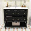 Ensemble de meuble-lavabo élégant en bois 36 po avec lavabo en céramique Chiharu-1121444073