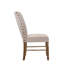 Ensemble de 2 chaises d'appoint Leventis en lin crème et chêne vieilli