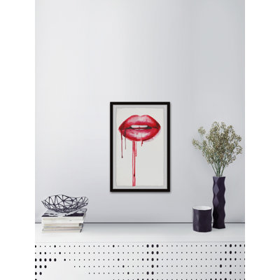 «Kissable Lips», reproduction encadrée