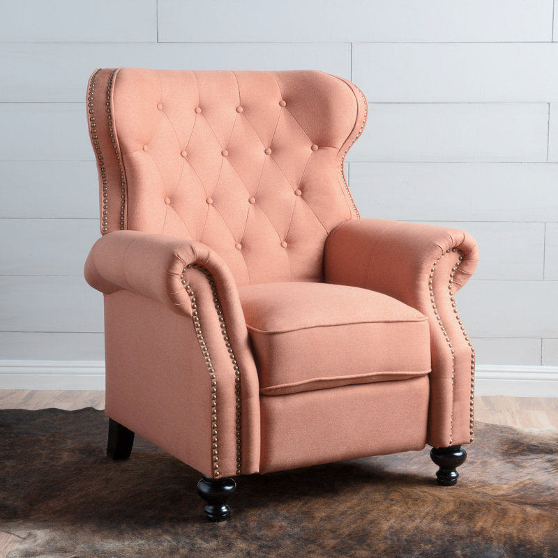 Lothrop Recliner, Orange 100% Polyester Duplicate