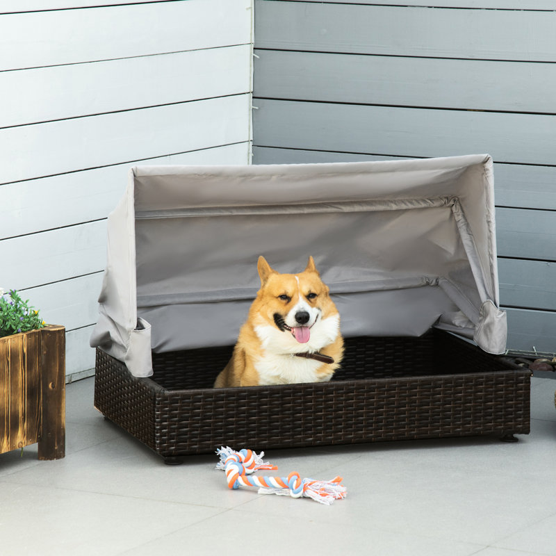 Maison surélevée pour animaux de compagnie: auvent pliable, pour les animaux de compagnie de petite et moyenne taille, lit à baldaquin pour chien, chiens