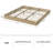 King Platform Bed, Wooden Slats, Floor Bed Frame, Modern Minimalist, No Box Spring, Golden Tan