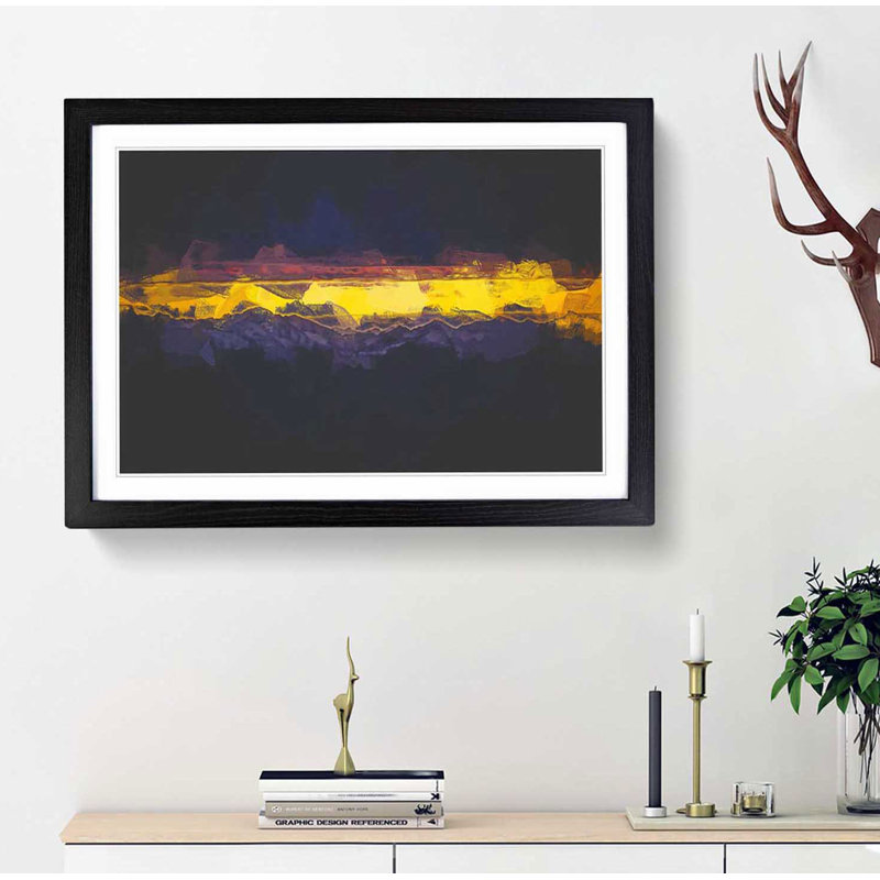 Between the Earth & Sky in Abstract - Picture Frame Graphic Art Print, Black Framed, 48cm H x 65cm W x 2cm D