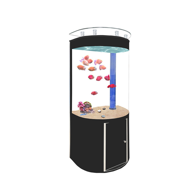 Semi-Circular Freestanding Panoramic Fish Aquarium