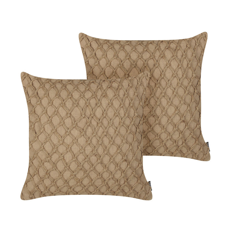 COLLOMIA Geometric Beige Square Cushion