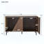 Table d'appoint moderne en noyer 2 en 1 avec porte à ressorts et bac à litière pour chat Cat Sisal
