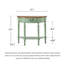 Table d'appoint en bois massif vert pastel French Country