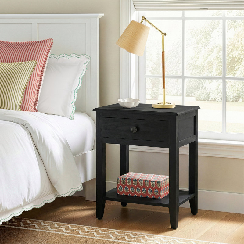Delma Nightstand Antique Black