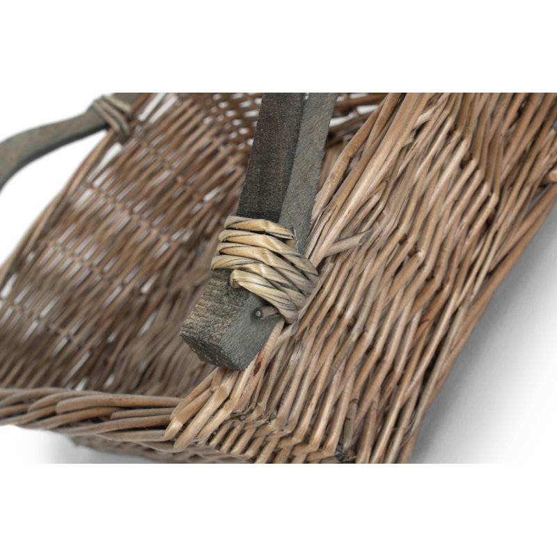 Borger Wicker Storage Tray Basket, 9cm H x 28cm W x 36cm D