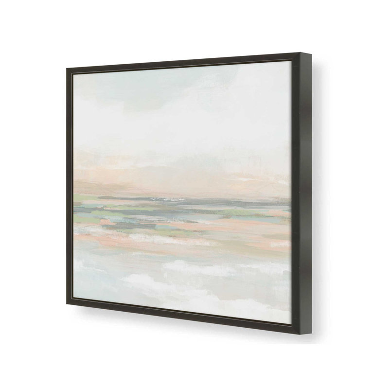 Soft Breeze Over Fields II, Open Corner Framed, Satin Black, 13.5" H x 13.5" W