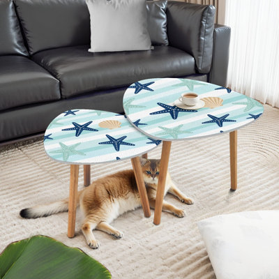 Ensemble de 2 tables basses gigognes Triangle