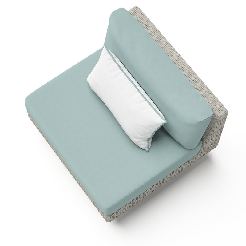Winnie Outdoor Lounge Chair, Spa Blue Cushion/Gray Frame