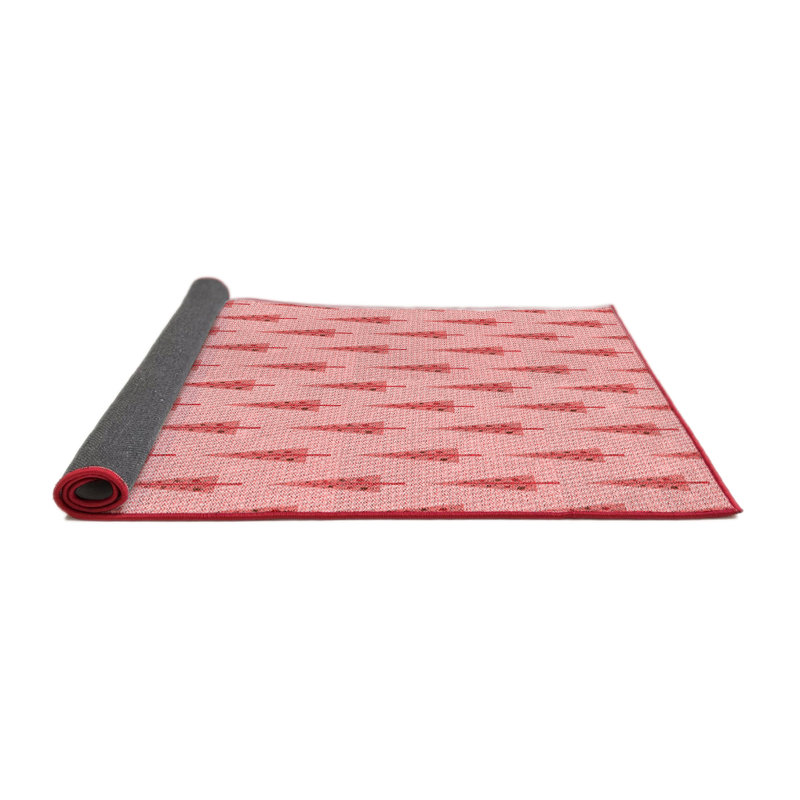Tapis rouge / rose, Rond 8 pi