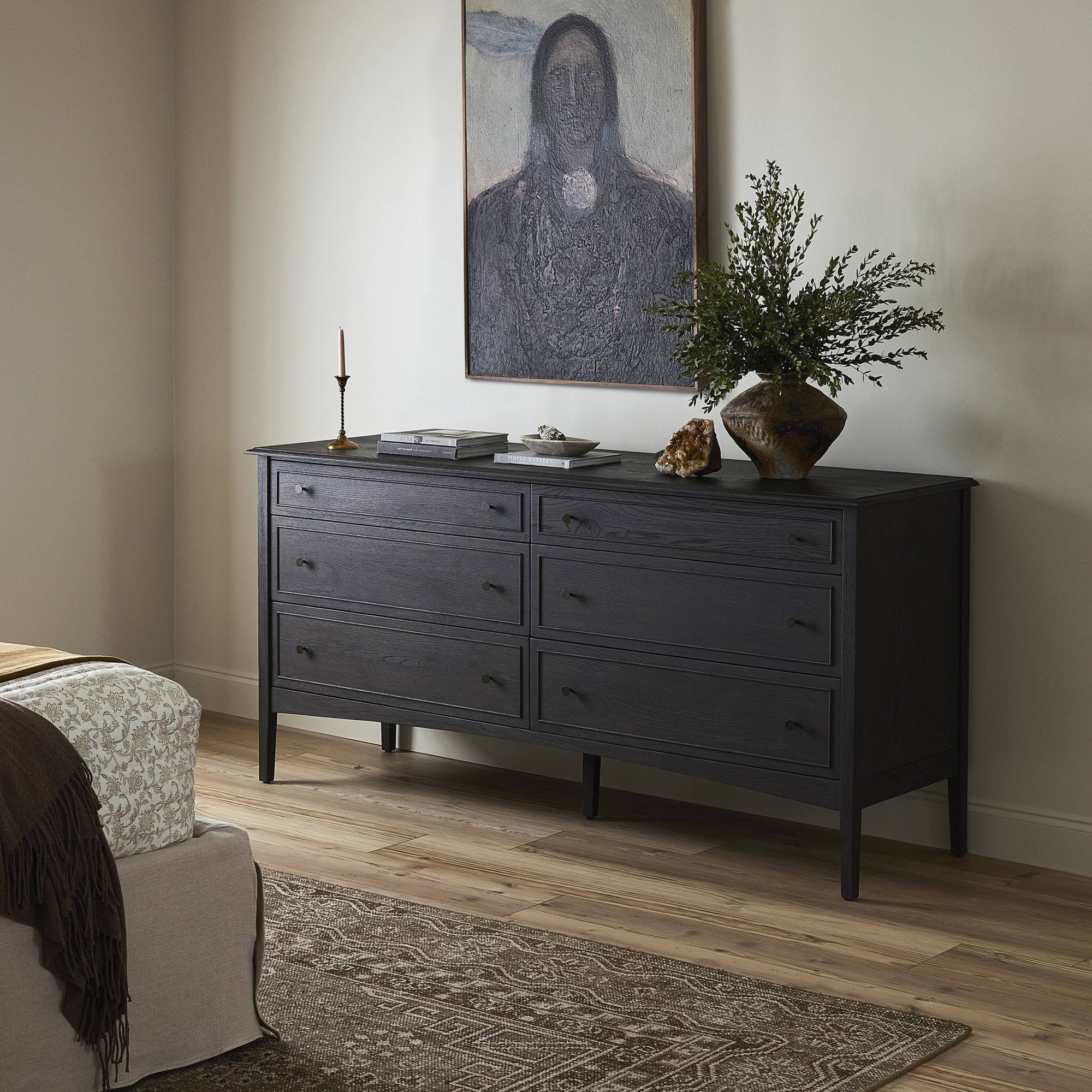 Kipp 6 Drawer Dresser, Black