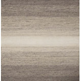 Textures Wool Striped Area Rug in Beige