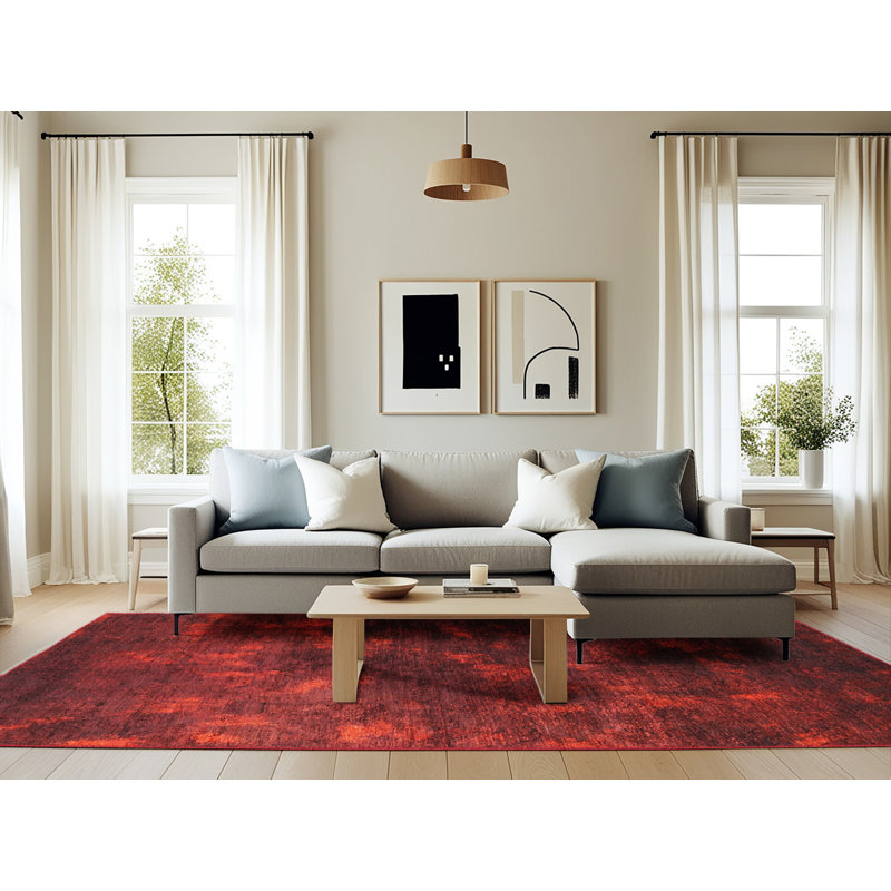 Tapis abstrait rouge, Rectangle 6 pi x 9 pi