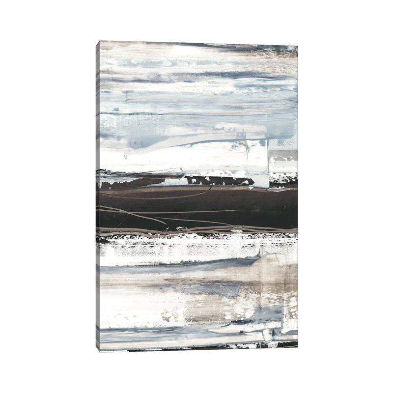 « Icy horizon II » par Ethan Harper, reproduction d’art, Pas de tapis, H 48 po x l 32 po x P 1,5 po, Toile tendue