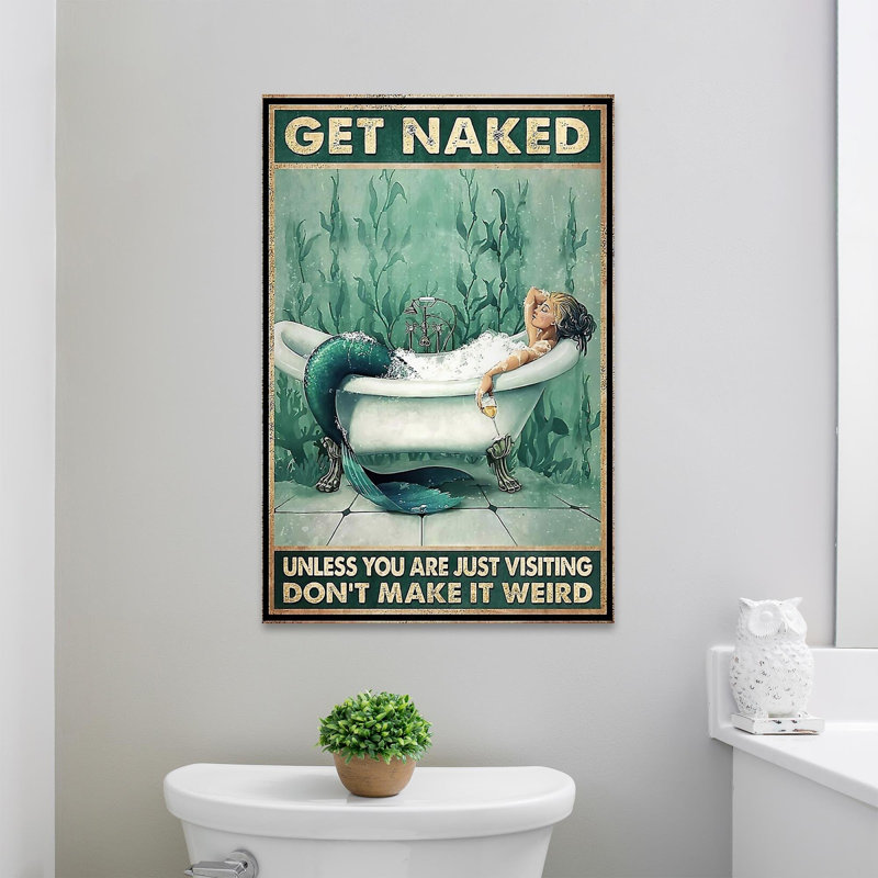 «Mermaid Get Nake 1», impression sur toile tendue, H 36 po x l 24 po x P 1,25 po