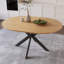 Ensemble de table de salle à manger ovale 7 pièces avec 6 chaises assorties pour la salle à manger-648957465