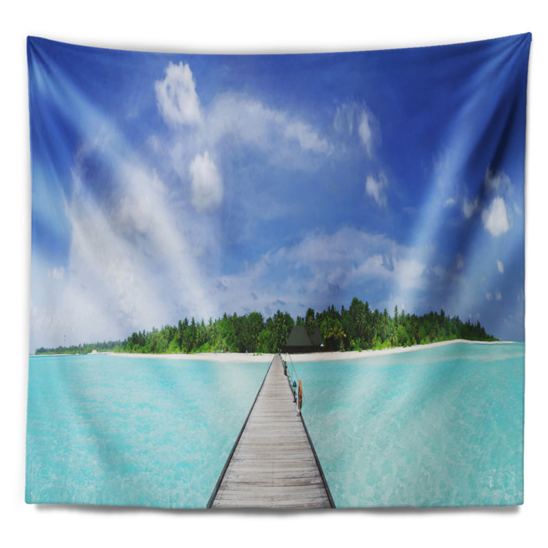 Photographie maldives panorama tapisserie Seascape, H 32 po x l 39 po