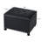  Rectangle Faux Leather Storage Ottoman with Casters-413741686