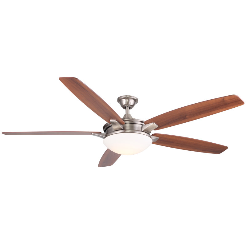 Vannorman 70'' Ceiling Fan with LED Lights, Nickel