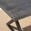 Banc de salle à manger d'extérieur en aluminium avec structure en acier, gris / noir