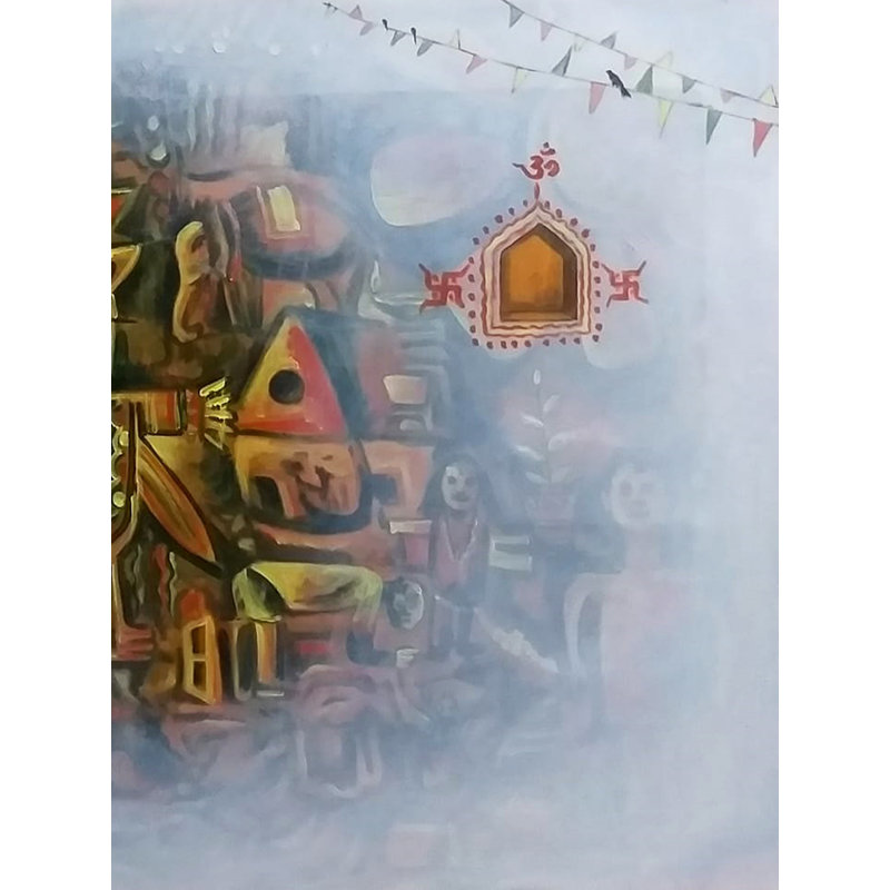 Terreur des démons | Acrylique sur toile | Par Rizvi Hasan Ansari