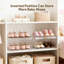 Range-chaussures en acrylique transparent pour enfants et tout-petits, organisateur de rangement de chaussures empilable à 4 niveaux pour placard, entrée et chambre à coucher, étagère de présentation peu encombrante