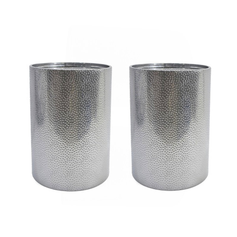METAL SIDE TABLE-SILVER