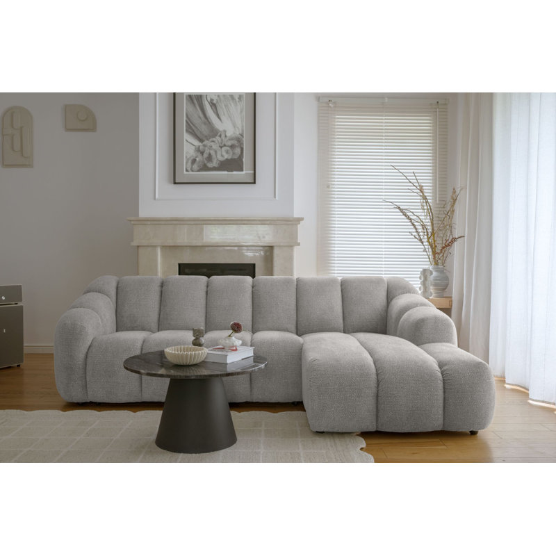 Shell Corner Sofa , Light Grey, 4, Right Hand Facing