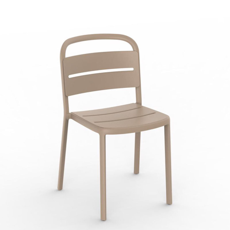 Chaise de salle à manger de patio empilable Como, Sable